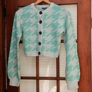 3/$20 Cropped Mint Cardigan